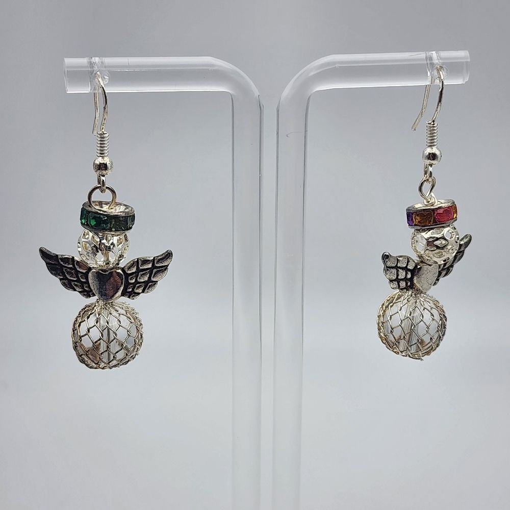 Sterling Silver Angel Earrings